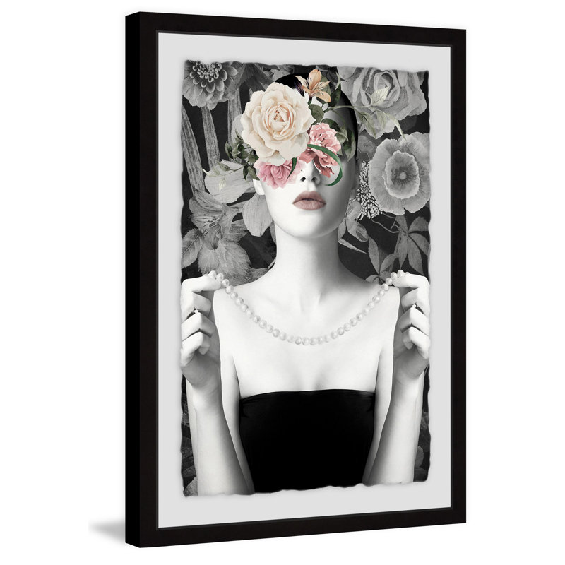 Aubree « Flower Madness II », impression d’art graphique encadrée, H 12 po x l 8 po x P 1,5 po