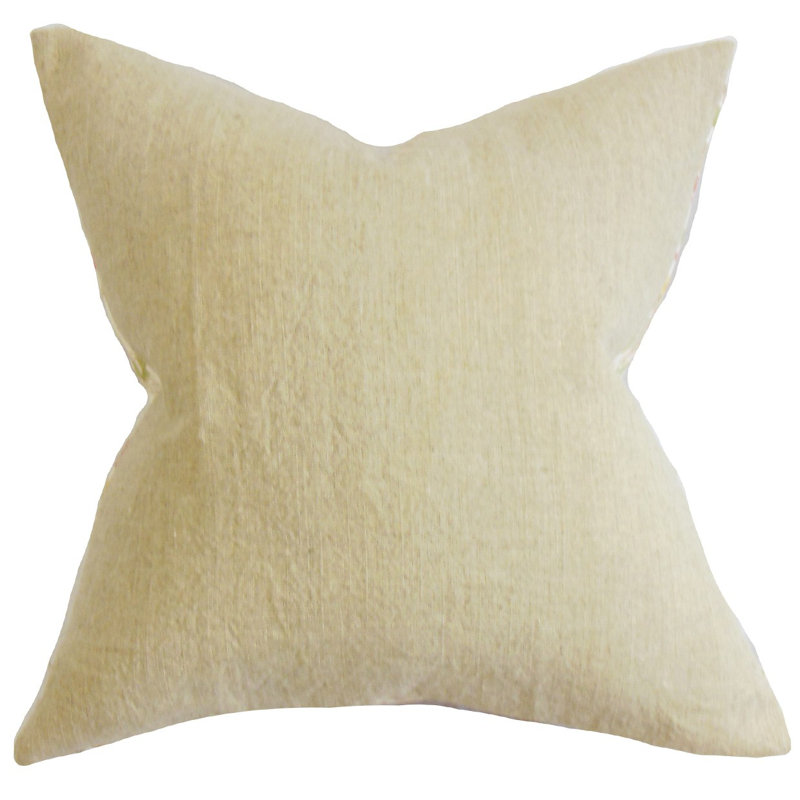 Linen Reversible Throw Pillow, Natural, 24" x 24"