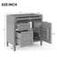 Meuble-lavabo de 36 po sans lavabo supérieur, armoire de rangement moderne avec 2 tiroirs et un tiroir basculant, structure en bois massif-106459465-106459469