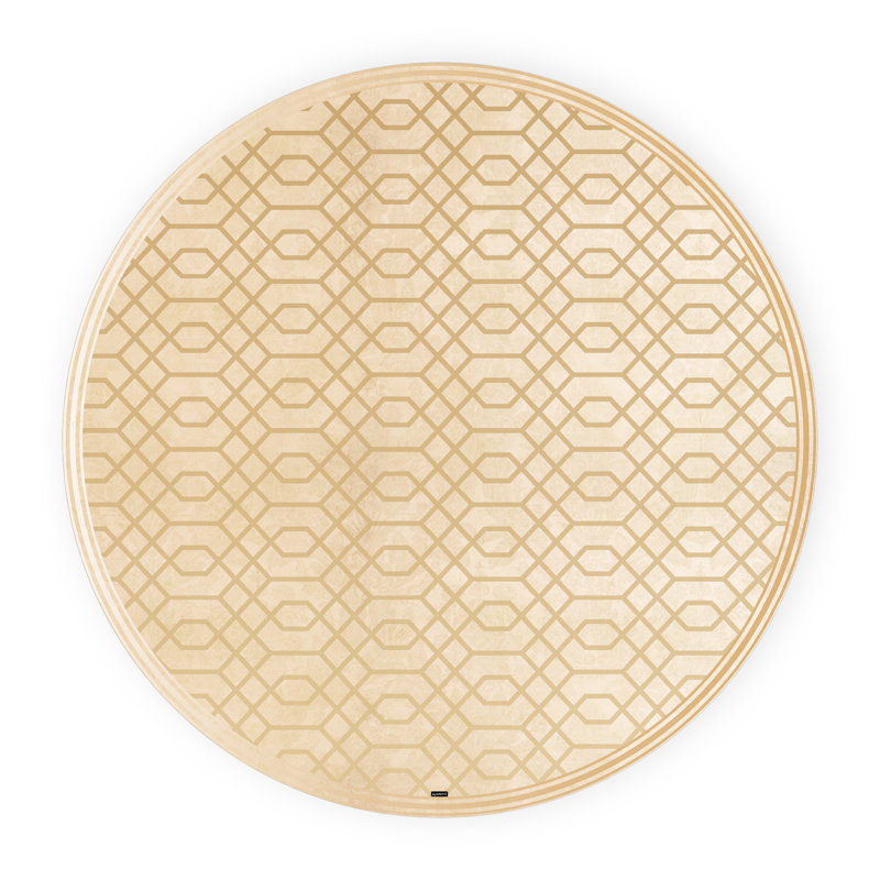 Bynoe Geometric Kitchen Mat, Round 136cm