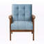 Fauteuil en polyester capitonné de 25,2 po de largeur Charrell-618635608