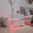 White Color High Glossy 2-Drawers Bedside Table (Nightstand) With Rgb Led Light Nightstand  With Bluetooth Control
