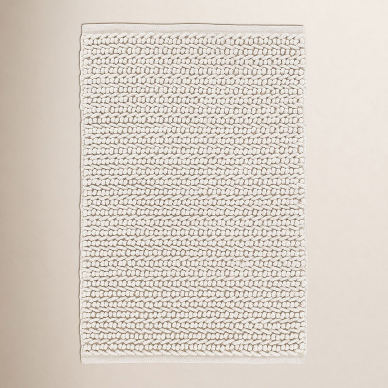Tapis performance tissé à la main ivoire Veranda, Rectangle 7 pi 6 po x 9 pi 6 po