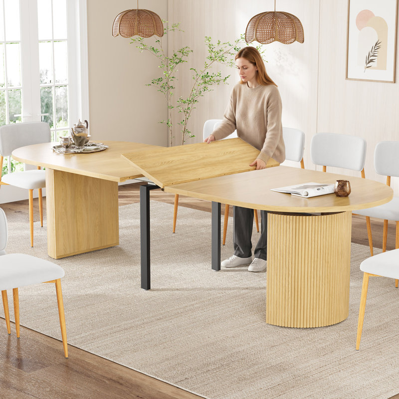 Table de salle à manger extensible, Natural