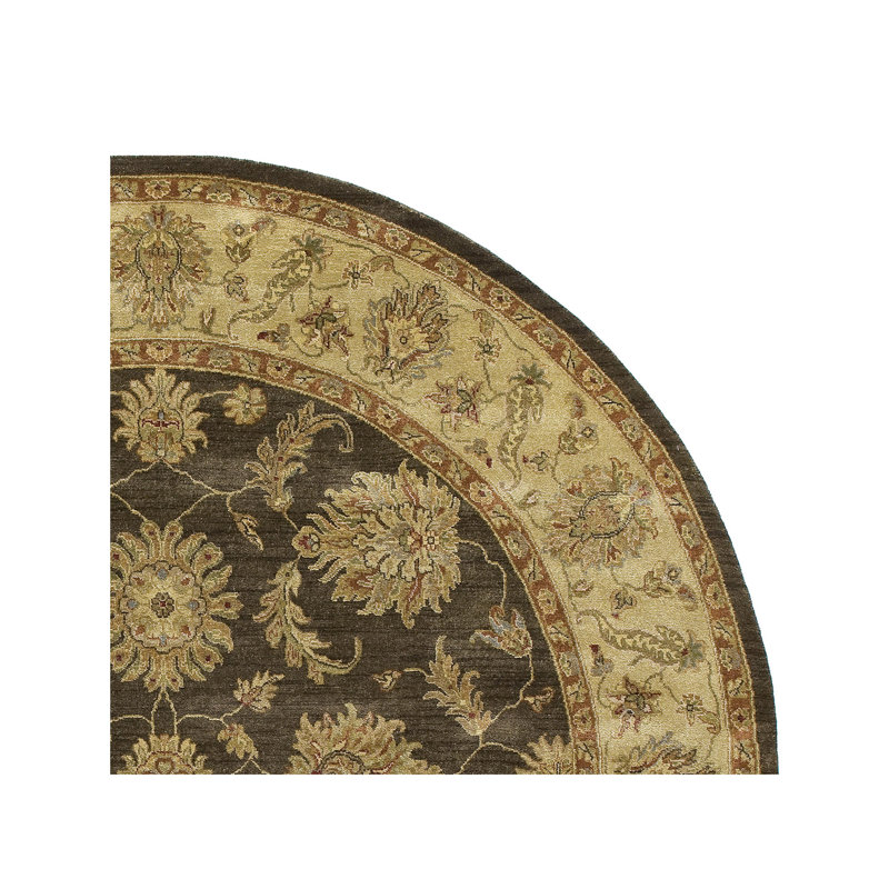 Hand Woven Wool Oriental Area Rug, Round 12'