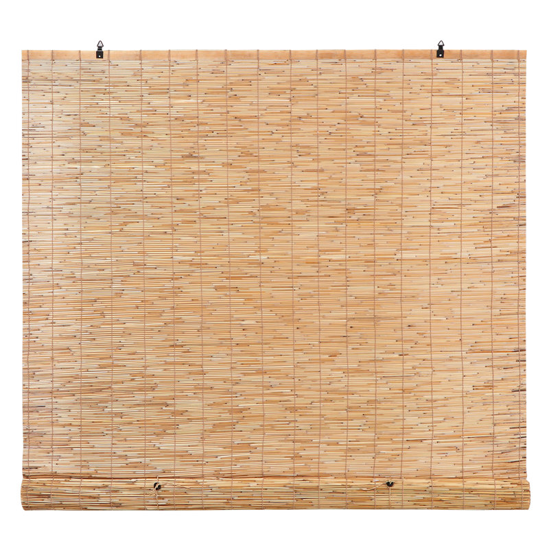 Store romain à enroulement manuel sans cordon 72 "H, L 72 po x L 72 po, Marron clair