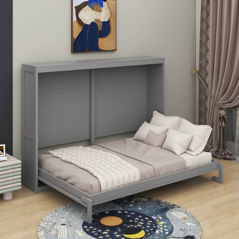 Lit escamotable avec DEL Chavira, Gris