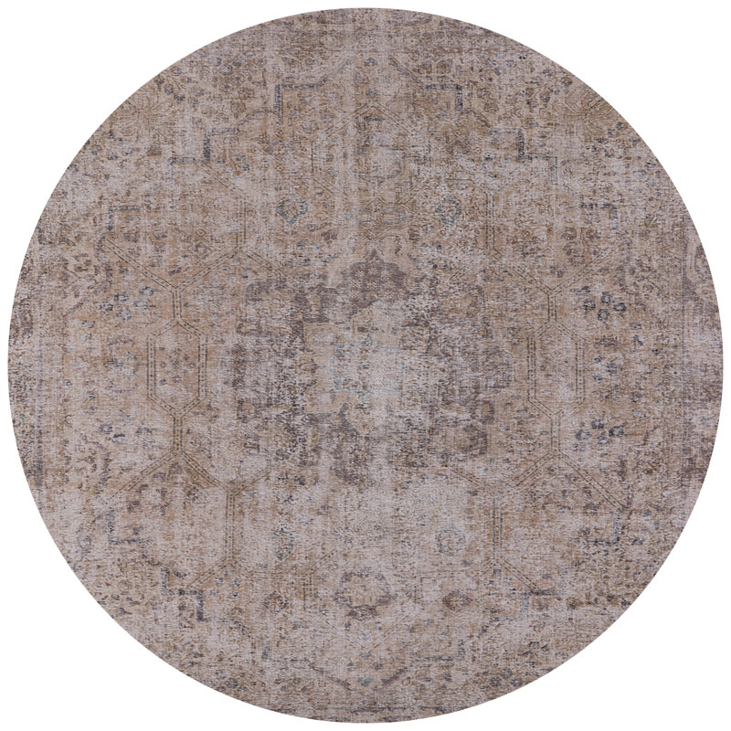 Tapis brun Rochele, Rond 6 pi