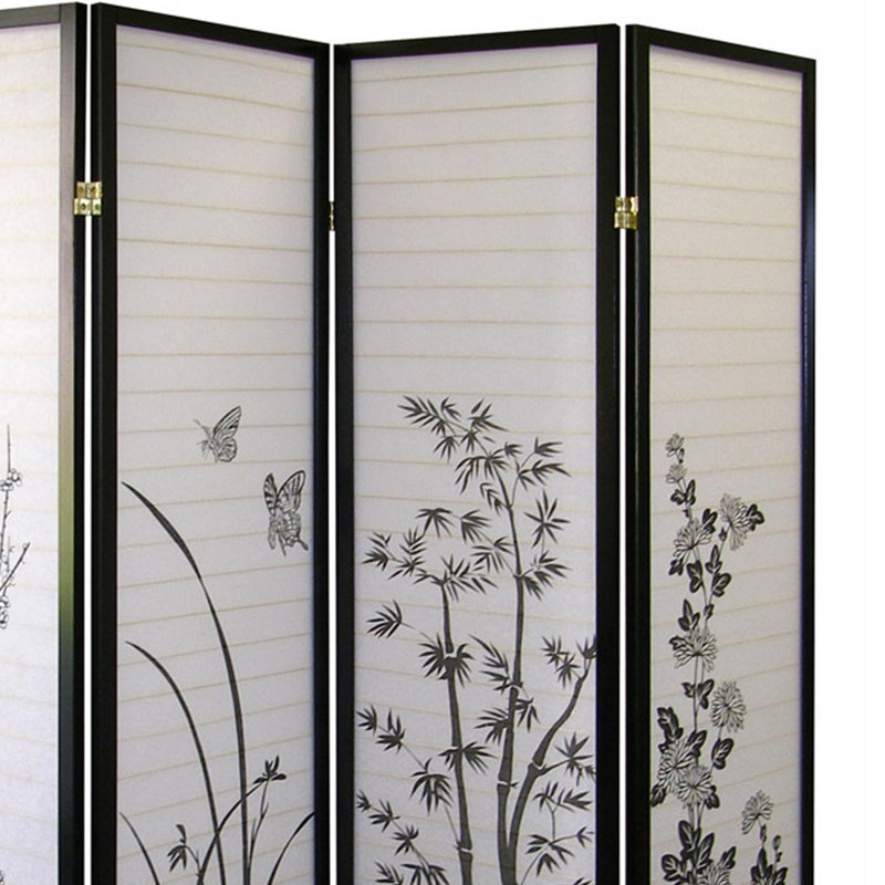 Écran de 4 pouces de hauteur - Motif floral avec finition noire pour préserver l'intimité