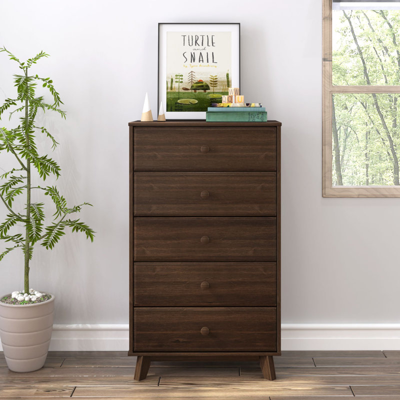 Commode 5 tiroirs Hararat, Noyer