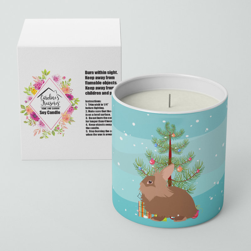 Pine / Christmas Tree Scented Jar Candle with Ceramic Holder