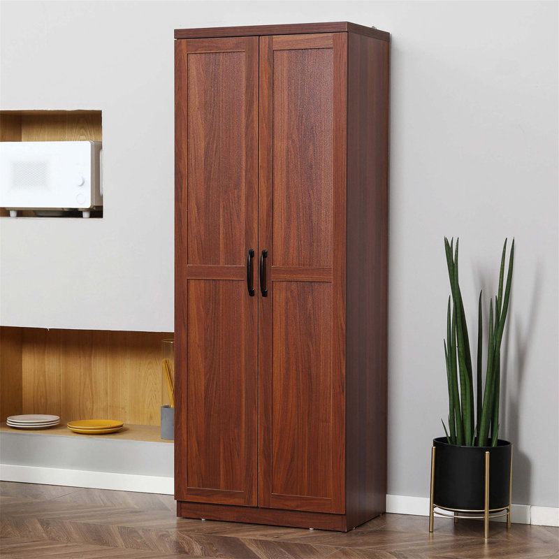 Garde-manger autoportant de 63 pouces avec tablettes à 5 niveaux et tablettes réglables pour un rangement organisé