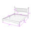 Lit plateforme rétro en bois avec tête de lit en forme de gourde-486296560-490590130