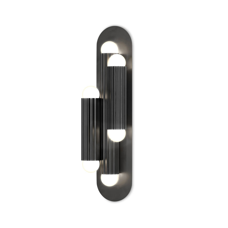 Applique murale triple Vesta, Black Gunmetal