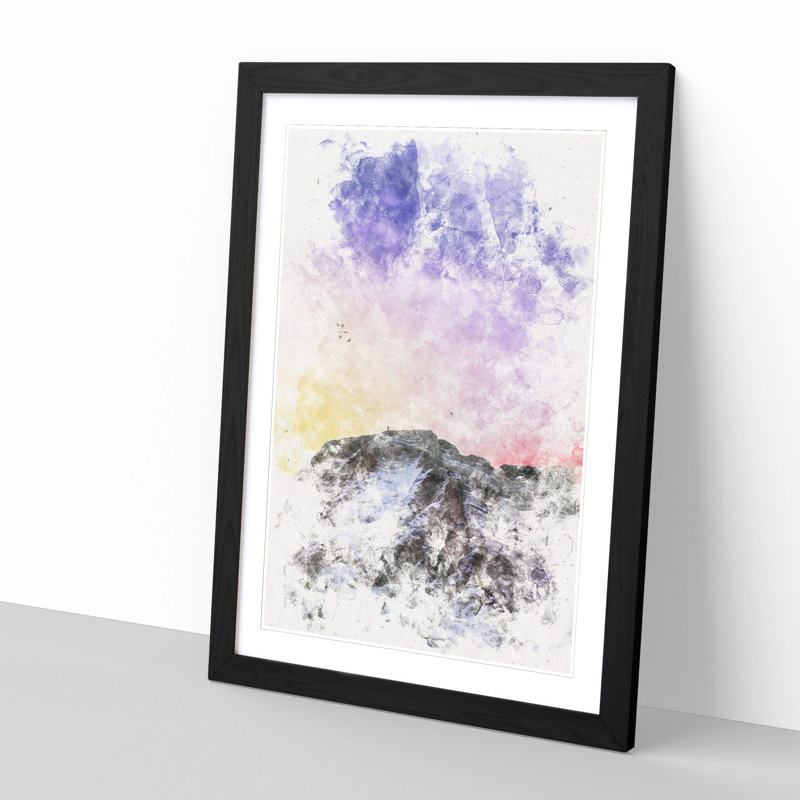 Birds Above the Dolomites in Italy - Framed Print, 45cm H x 33cm W x 2cm D, Black Framed