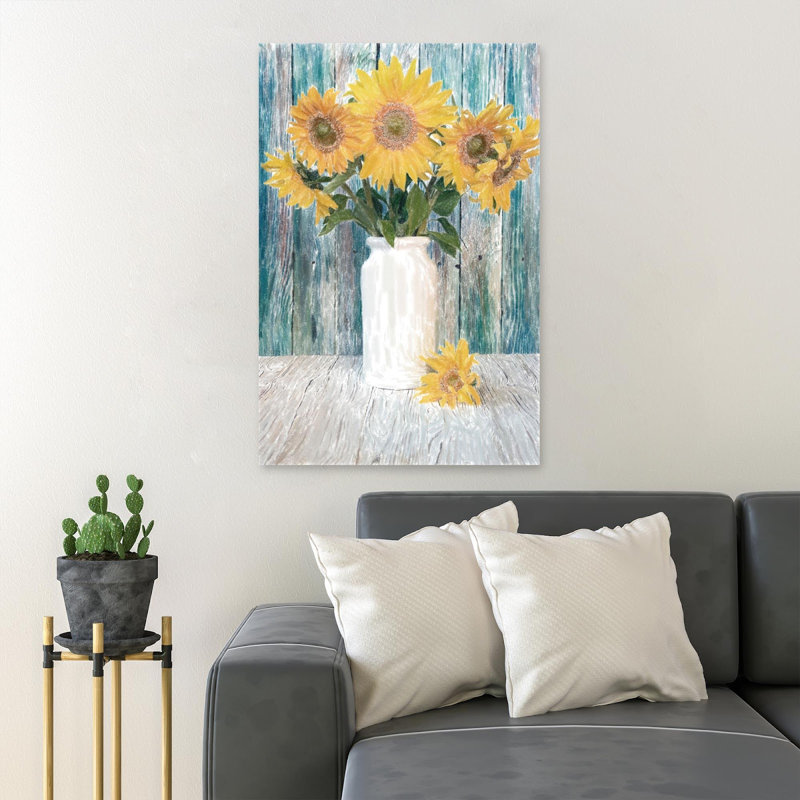 Céramique Vase Rectangle, impression sur toile tendue, H 20 po x l 16 po