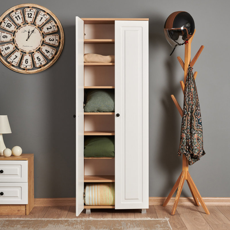 Raseborg 2 Door Solid + Manufactured Wood Wardrobe