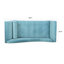 Chaise longue avec accoudoirs à volutes attrayants, assise spacieuse et stable, rembourrage en éponge, coussin confortable, pied en bouleau conique, P 29,21 po x l 69,93 po, H 29,93 po, fauteuil luge classique, siège en mousse haute,-1699704093
