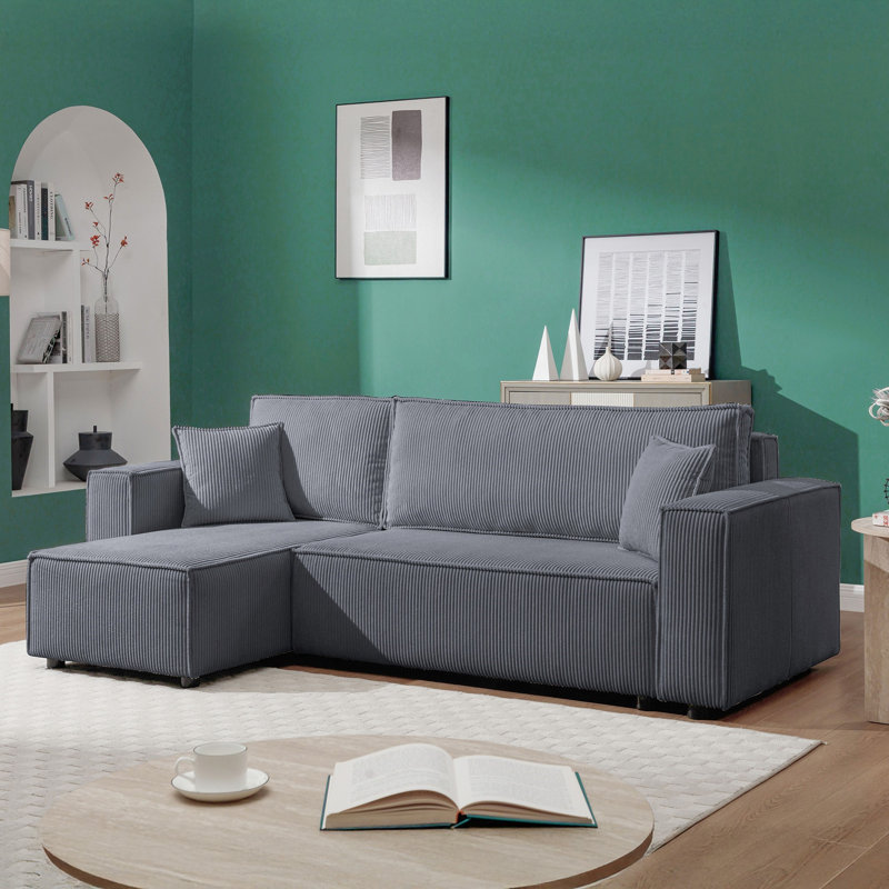 3 Seater Sofa Bed, Dark Grey