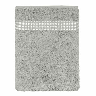 Sparkles Home Stripe Rhinestones Bath Towel | 100% Turkish Cotton Terry Cloth | Machine Washable
