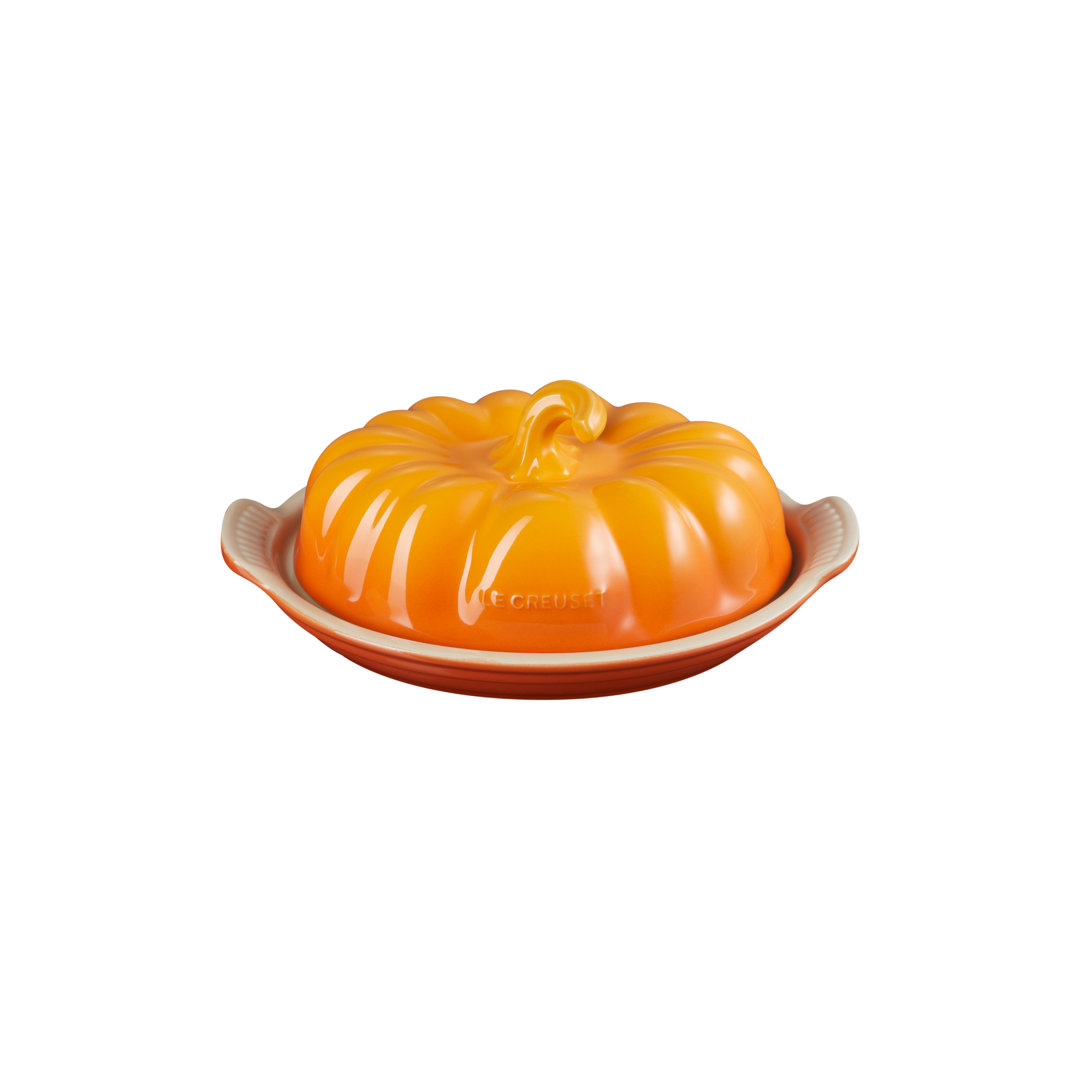 Le Creuset Figural Pumpkin Covered Butter Dish Le Creuset 