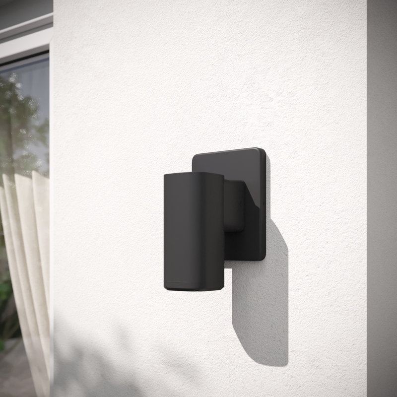 Enhaut 120 Volt Aluminum LED Wall Light - Space Saving Illumination With Integrated LED, Black