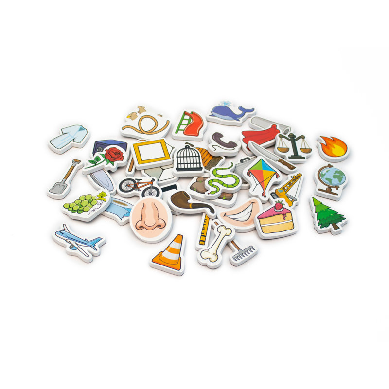 Junior Learning Magic-E Objects Educational Learning Set - Magnetic Learning Foam Objects