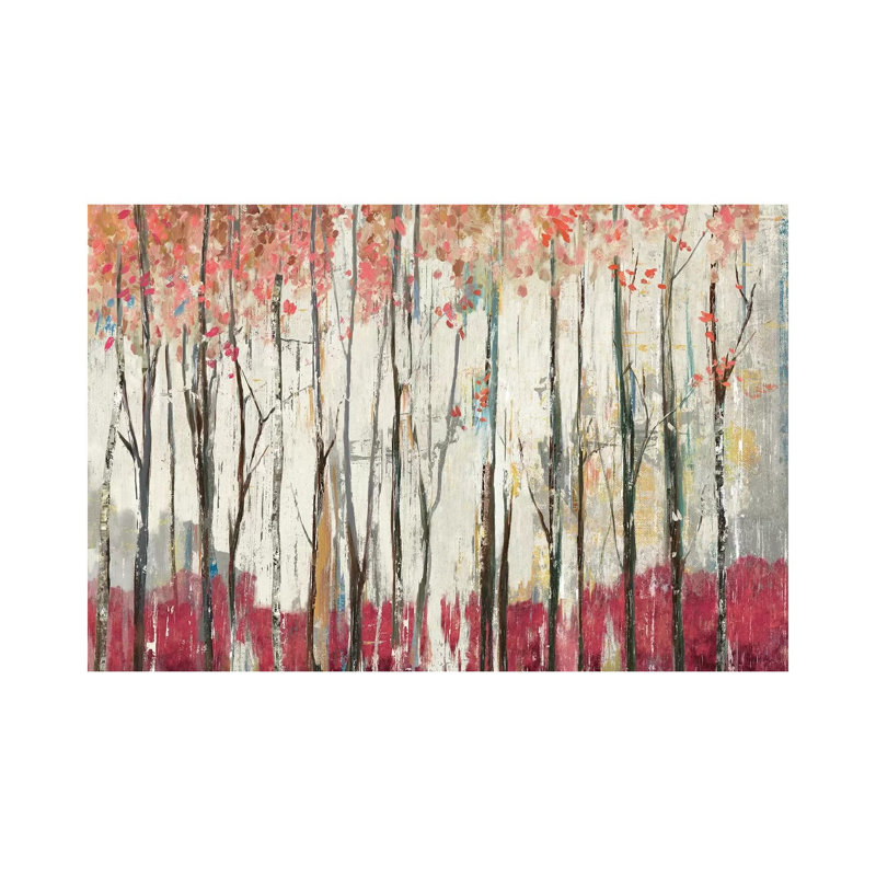 Pink Forest by PI Galerie - Wrapped Canvas Painting, 20.32 cm H x 30.48 cm W