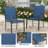 8-Person Round Patio Dining Set with 60" Dining Table and 8 Stackable PVC-coated polyester Chairs-762524936