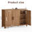 Sideboard Buffet Cabinet With Storage, 46" Arc-Shaped Credenza With 3 Doors & Adjustable Shelves, Mid Century Modern Coffee Bar Cabinet For Kitchen, Living Room, Entryway-64397789-54099597