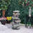 Outdoor Rock Fountain with Lights