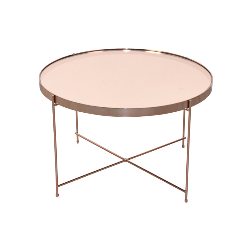 Lacourse coffee table, Rose gold