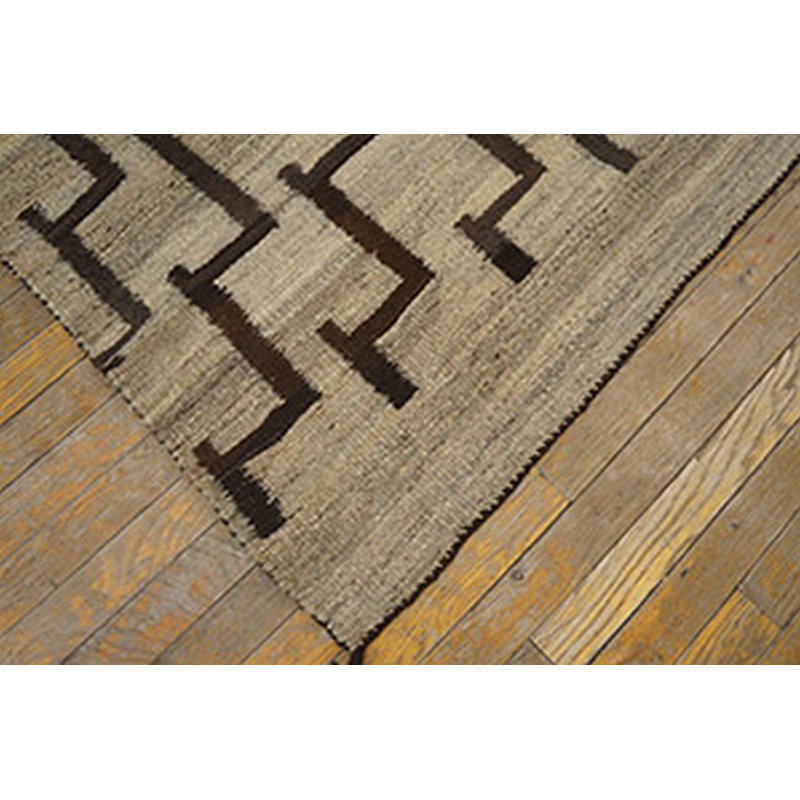 Antique Navajo American Geometric, Medallion Flat Weave Rug