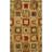 Abstract Handmade Tufted Wool Beige/Red Area Rug-16336143