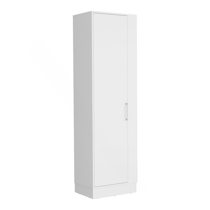 Storage Cabinet Manika, One Door And Shelves, White Finish