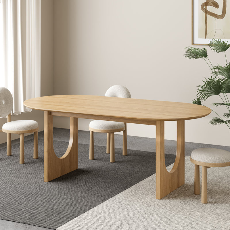 Tables de cuisine ovales en bois 79 po 79 po, Chêne