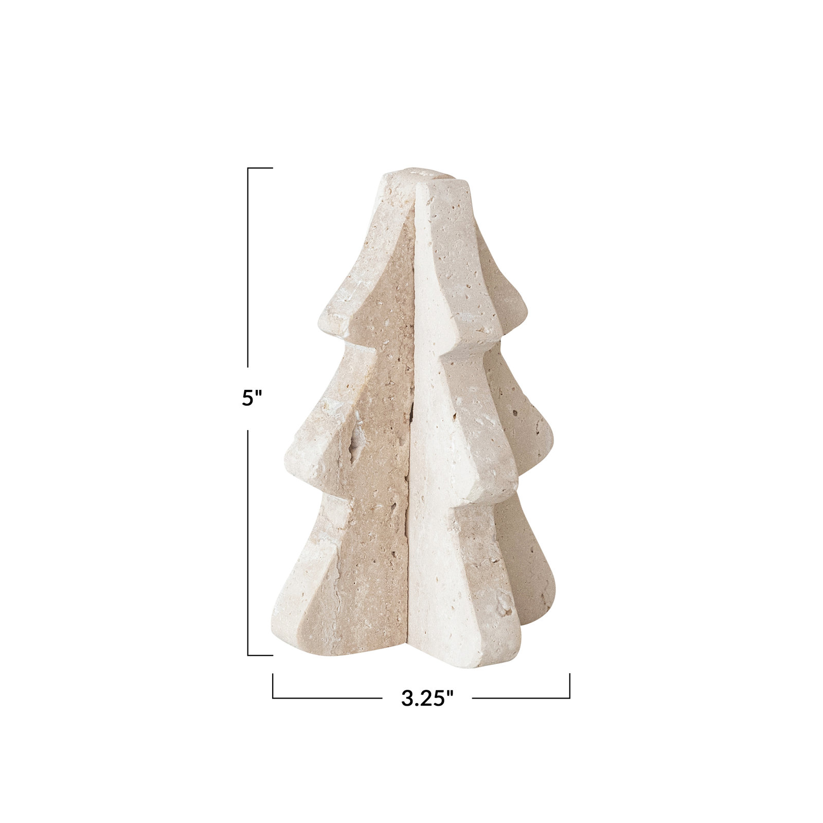 Interlocking Travertine Tabletop Tree