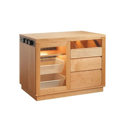 39.37"Nordic solid wood dining cabinet for kitchen island cooking counter