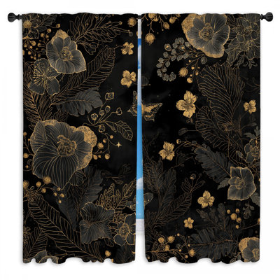 Rideaux de fenêtre Gold Butterfly