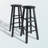Darian Four Leg Black 2-Pieces Bar Stool Set, 28.73'' H X 13.38'' W X 13.38'' D-626991024