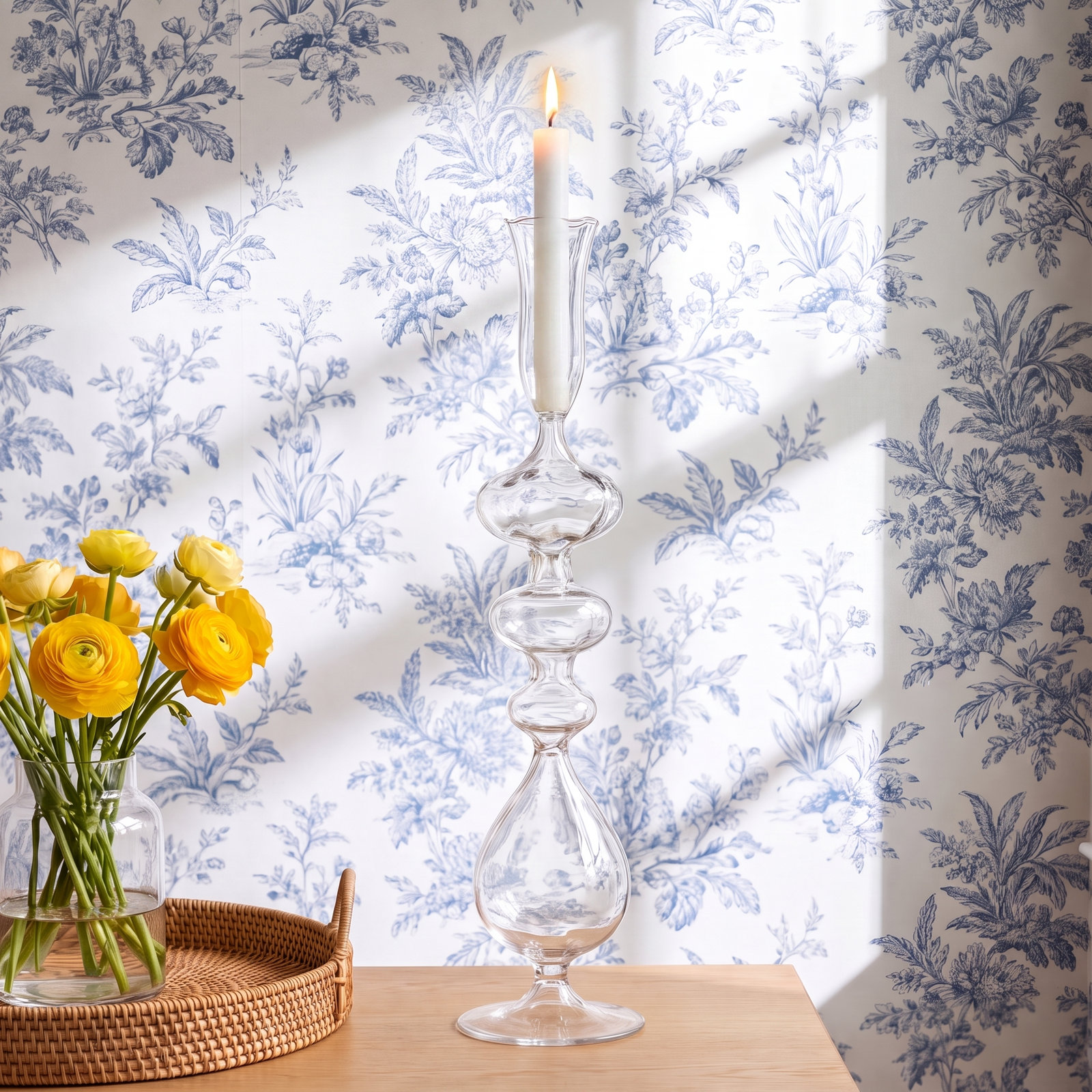 Alexandra Glass Candlestick