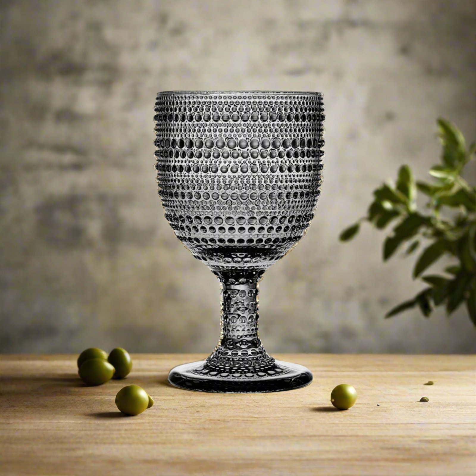 Babbitt Crystal Goblet, Smoke