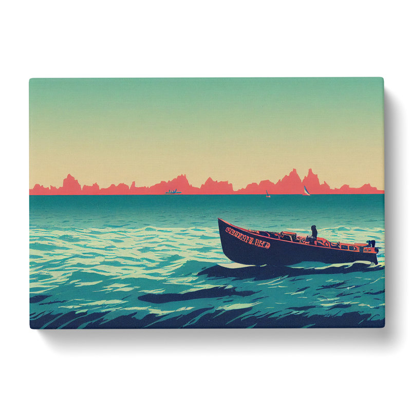 Riding the Boat - Wrapped Canvas, 40cm H x 60cm W x 3cm D