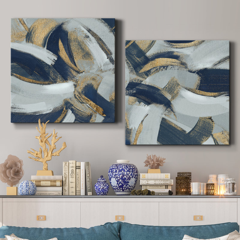 Rustic and Bitterweet I - Ensemble de 2 peintures sur toile tendue, H 32 po x l 64 po x P 1 po