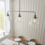 Anais 3lt Linear Pendant light finished in Ant. Brass