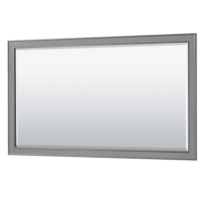 Deborah Dark Gray 60'' Single Bathroom Vanity with White Carrara Marble Top and Mirror