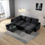 Canapé-lit modulaire 3 pièces avec charge USB, rangement à bras cachés et repose-pieds avec rangement Behler-1550986943