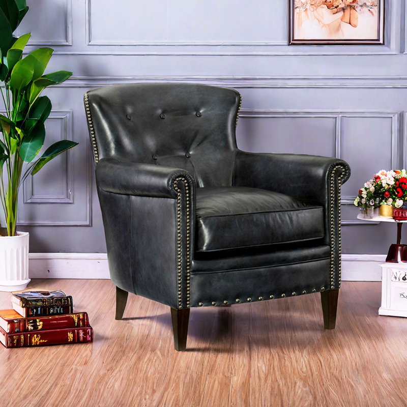 Fauteuil inclinable en similicuir Englbert, Similicuir noir