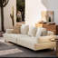 Canapé modulaire modulaire Cloud, canapé surdimensionné pour quatre personnes de 109,44 po, convenant aux salons et aux bureaux, canapé en lin et coton beige.