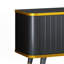 Meuble télé luxueux de luxe avec tablette de rangement ouverte, centre de divertissement